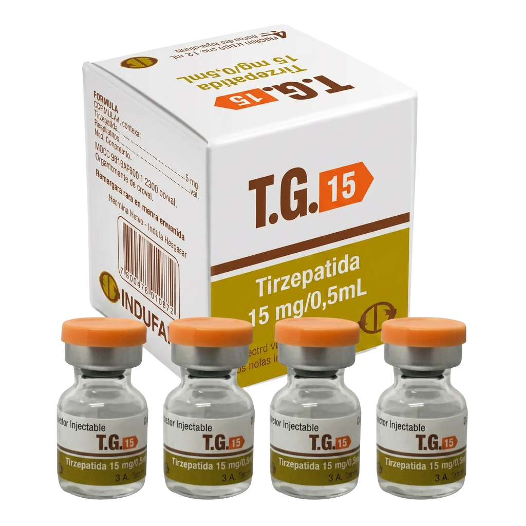 TG Tirzepatida 15mg 4 Ampolas (0,5 ml cada) - Indufar